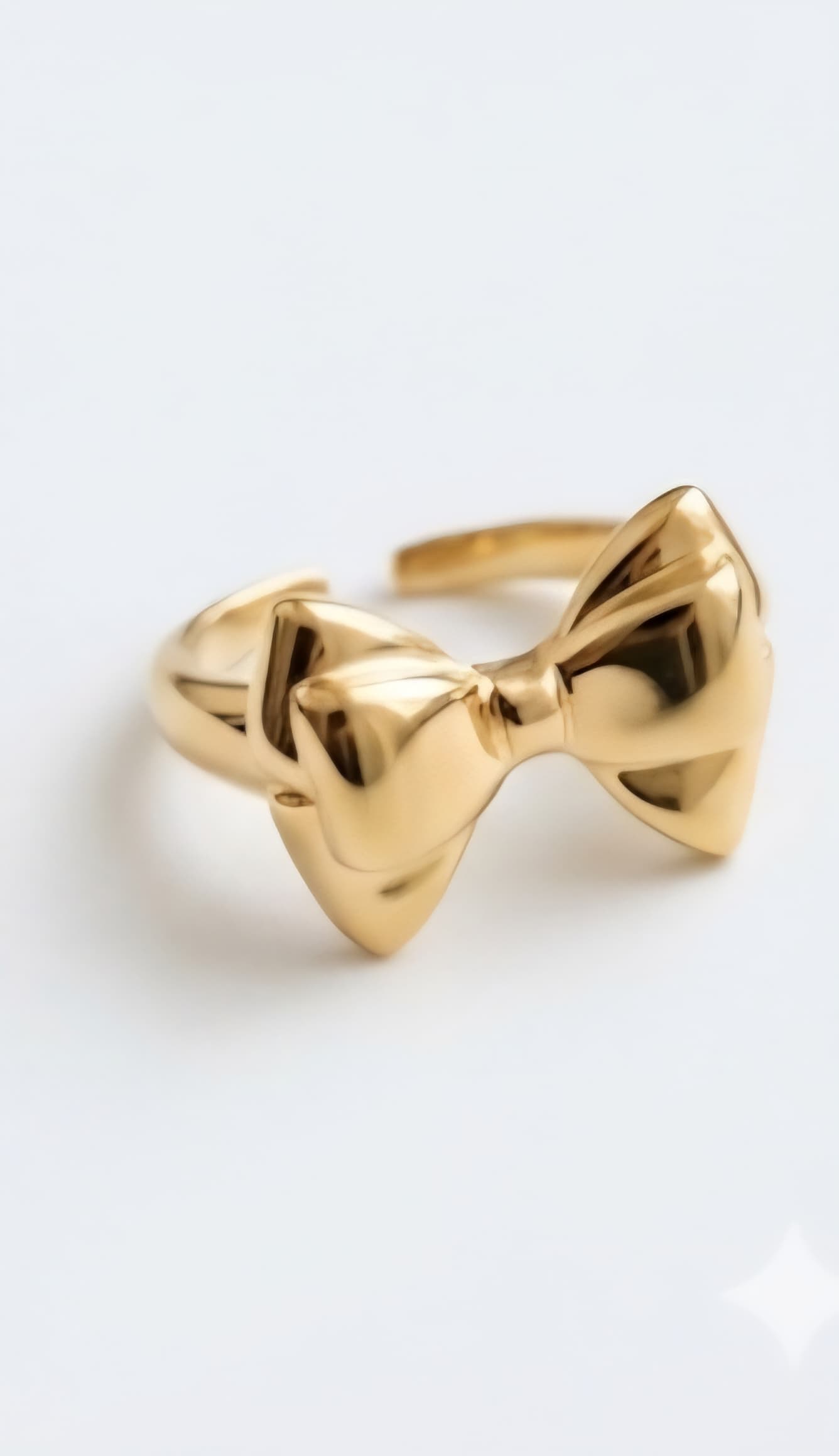 Stainless steel gold women's ring