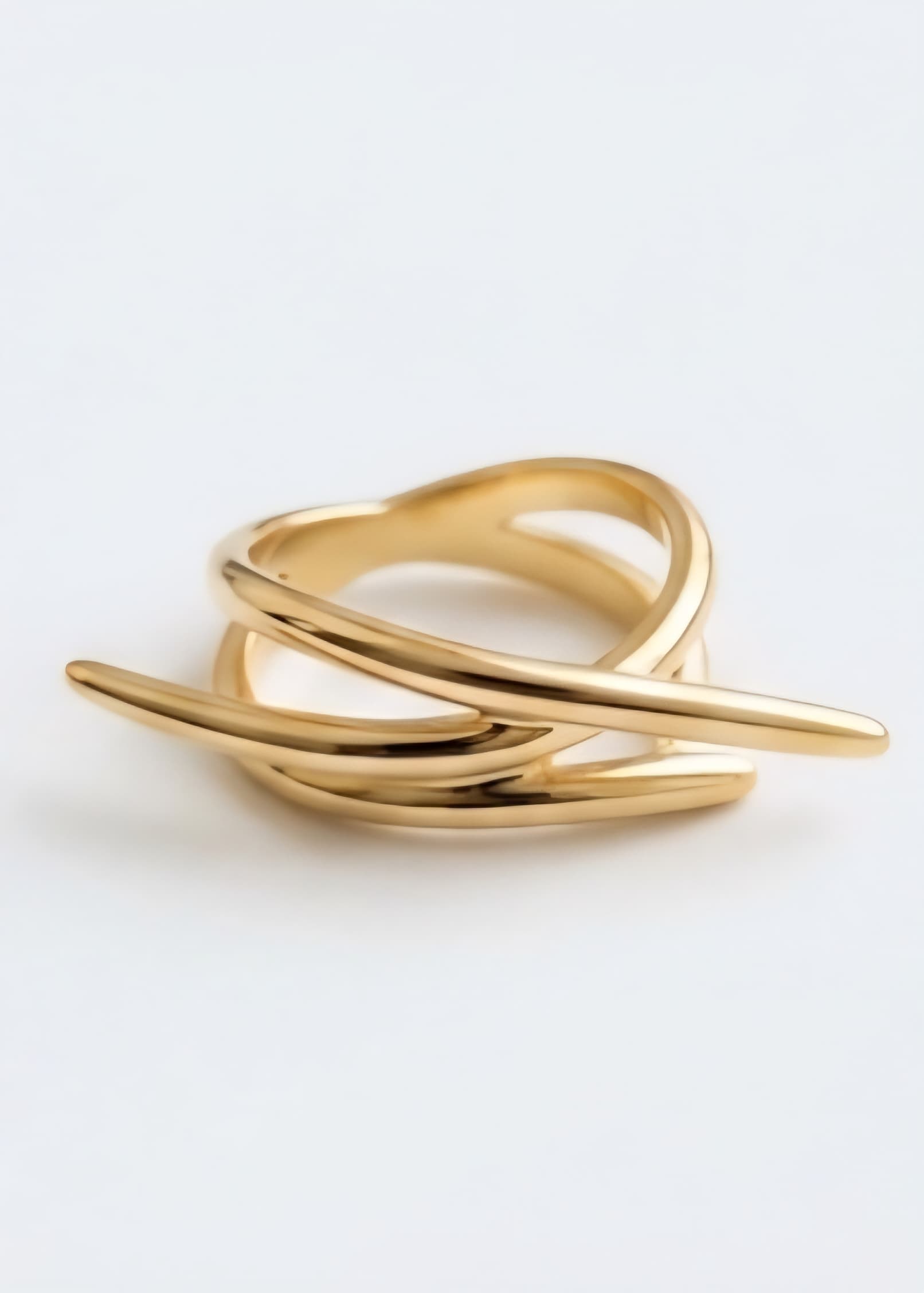 Stainless steel gold women's ring